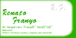 renato franyo business card